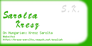 sarolta kresz business card